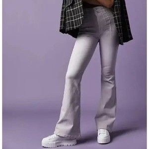 Free People Size 28 Jayde Jeans High Rise Flare Leg Lavender Lilac Purple